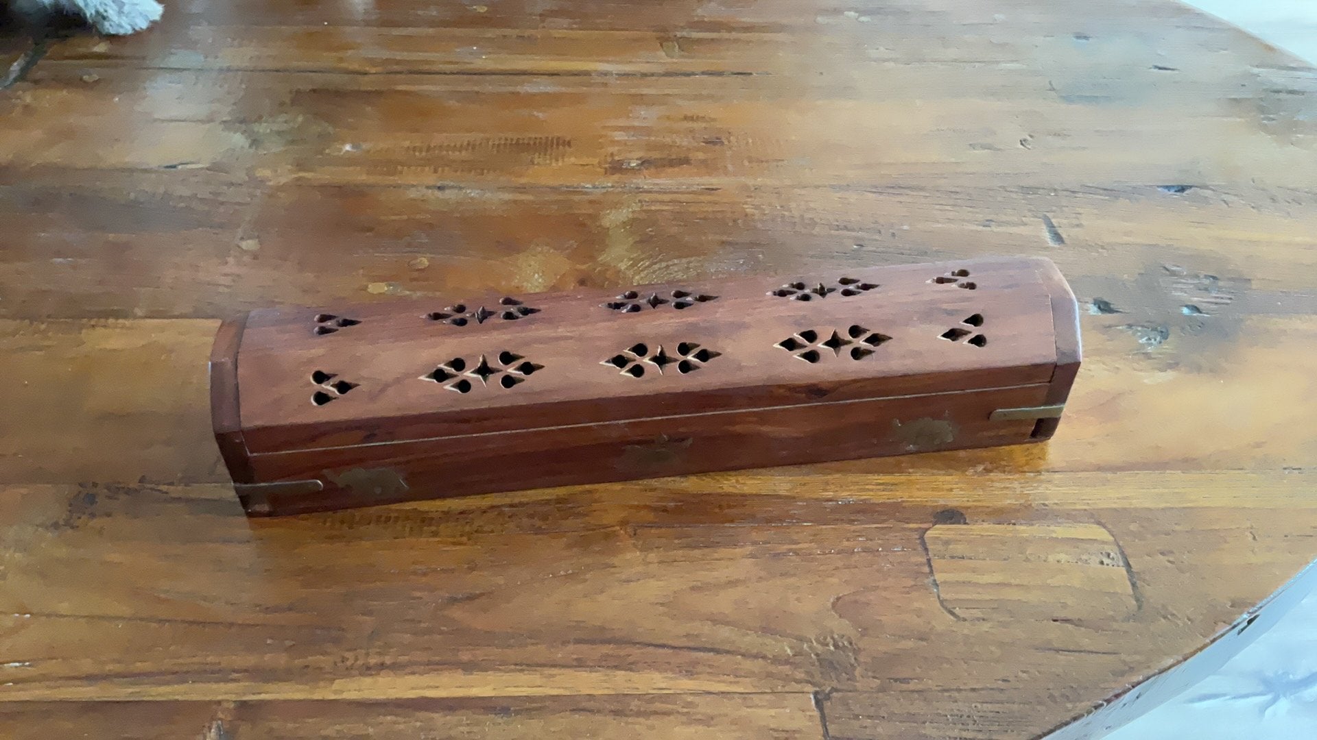 Wierook doos, Gebruikt, Ophalen of Verzenden, Hout, Bruin