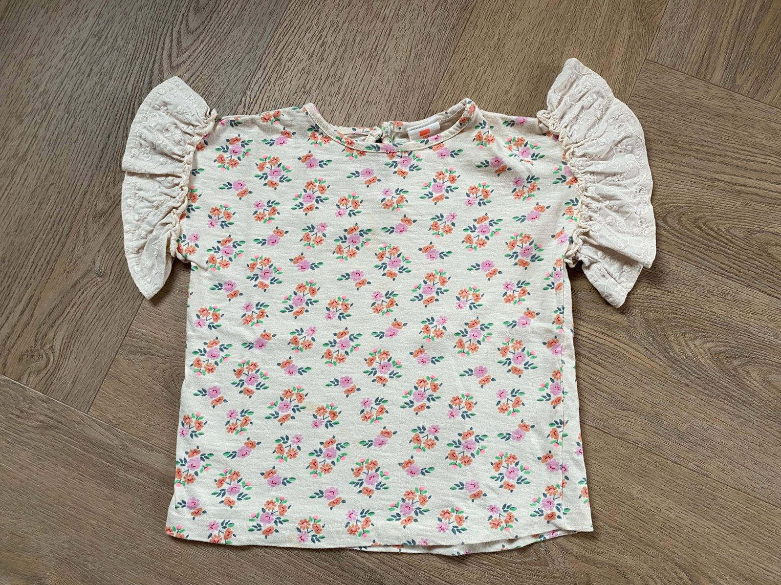 Hema longsleeve met broderie maat 92, Kinderen en Baby's, Kinderkleding | Maat 92, Ophalen of Verzenden, Gebruikt, Meisje, Shirt of Longsleeve