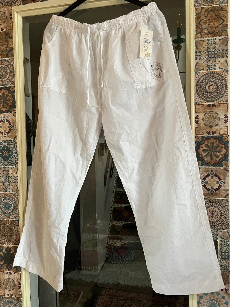 Nieuwe witte zomerbroek maar 44 nu voor 17,99€, Wit, Maat 42/44 (L), Nieuw, Ophalen of Verzenden