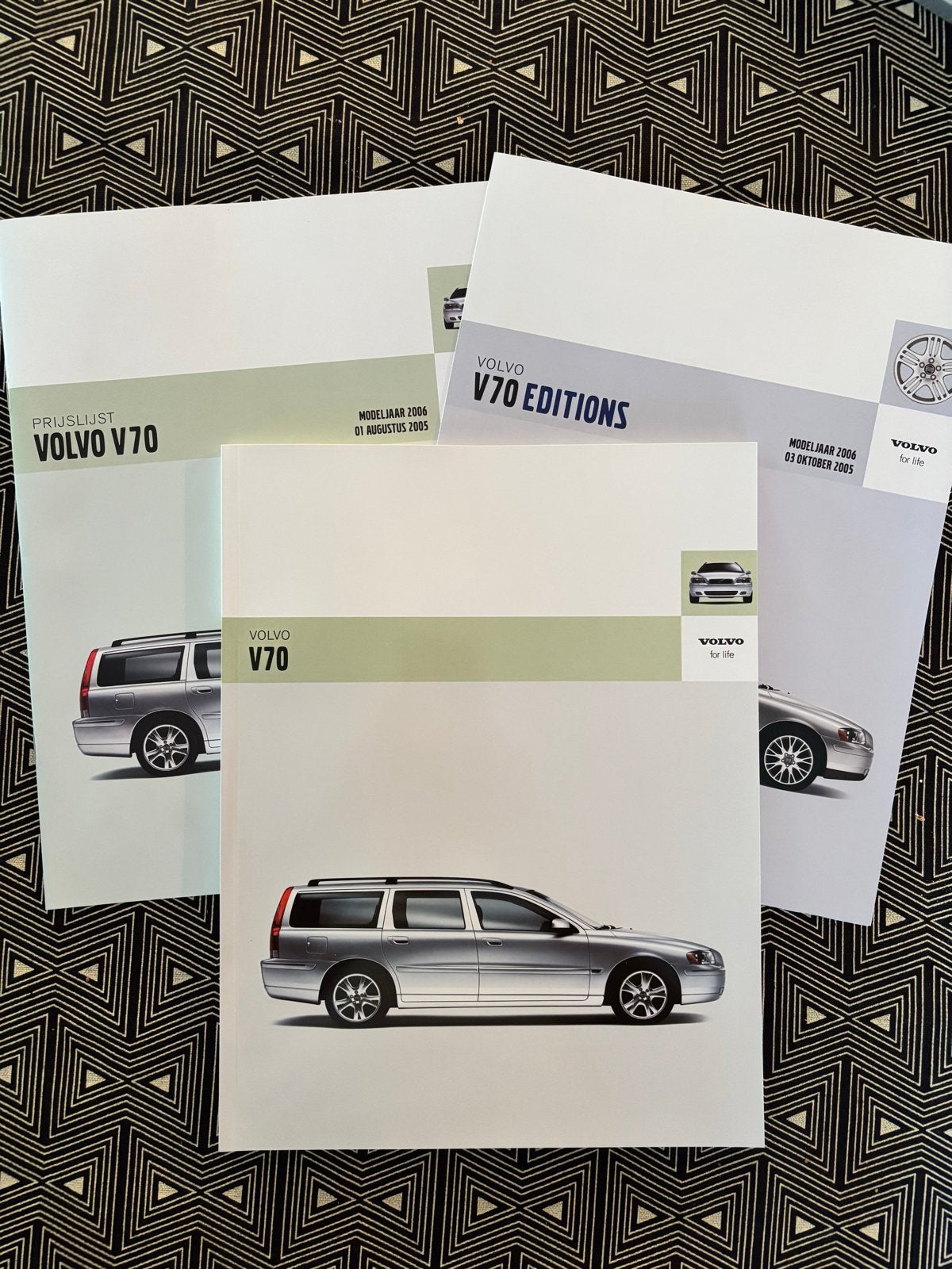 Volvo V70 brochure en prijslijst en edities 2006, Verzenden, Zo goed als nieuw, Volvo