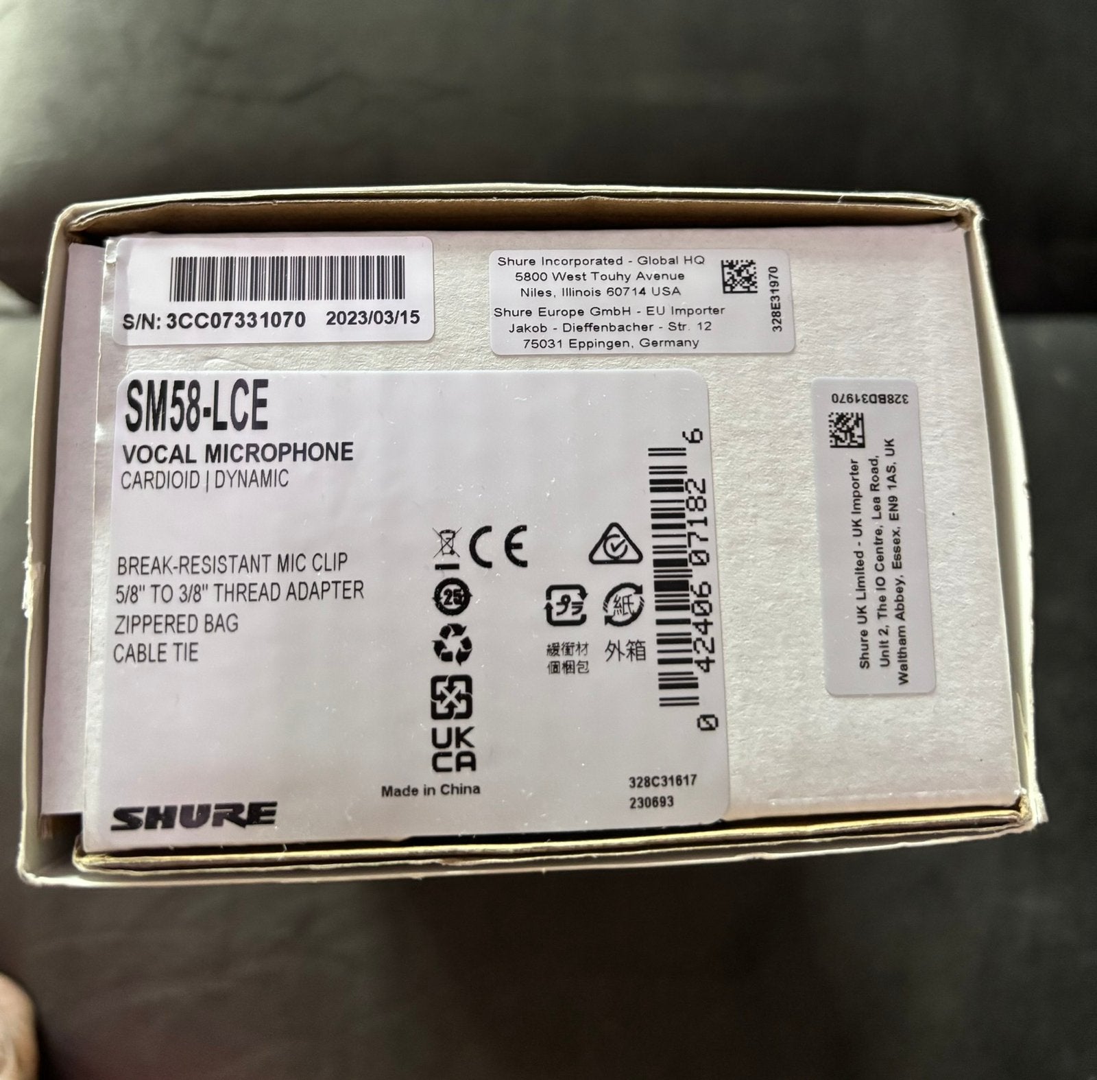 Shure SM58 microfoon + kabel, Ophalen of Verzenden, Nieuw, Zangmicrofoon
