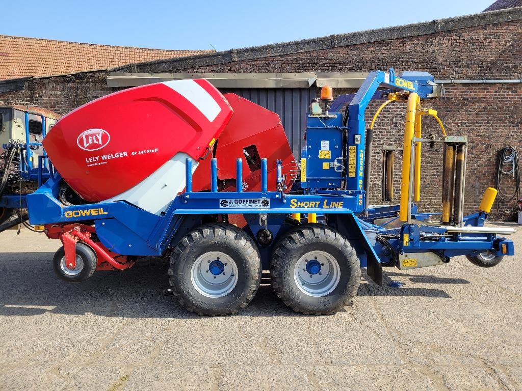 balenpers + wikkelaar Lely Welger RP 245 + Göweil G504, Ophalen, Zo goed als nieuw, 50 cm of meer, Lely welger
