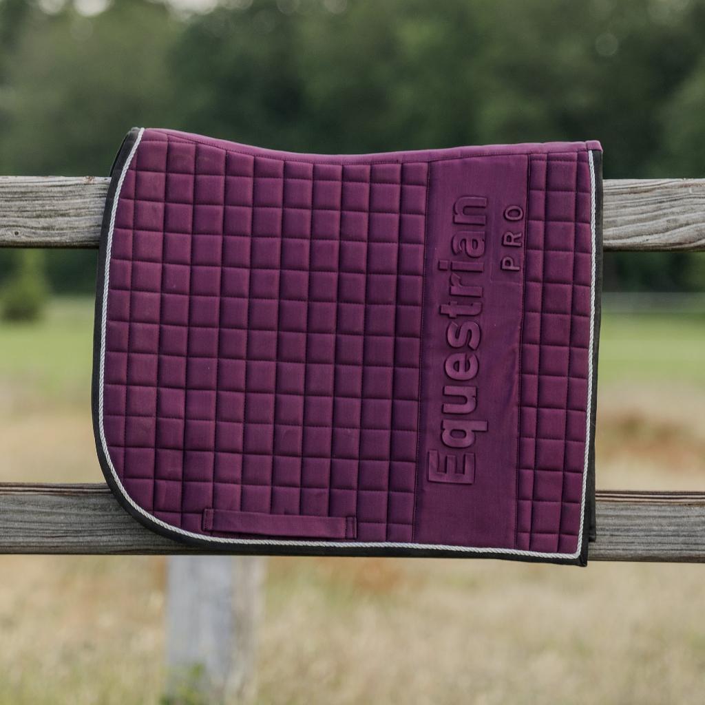 Horka Equestrian Pro Embossed Zadeldek, Full Dressuur, Full (L), Overige merken, Rood, Zadeldekje
