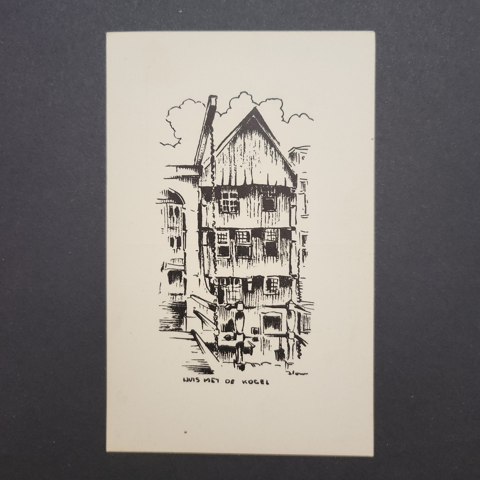 Ansichtkaart Museum Het Huis Met De Kogel, Verzenden, 1940 tot 1960, Ongelopen