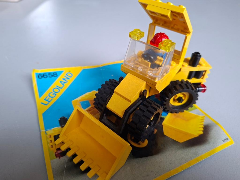 Lego Legoland 6658 Bulldozer met instructies, Compleet, Gebruikt, Lego, Ophalen of Verzenden