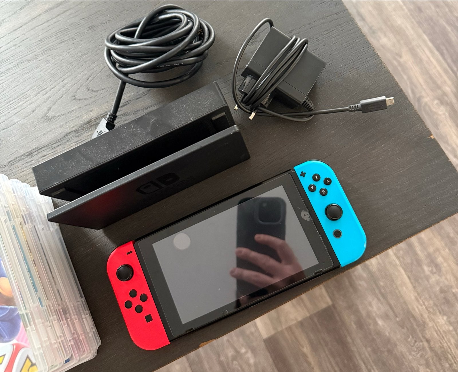 Nintendo Switch met 2 controllers en 11 games, Spelcomputers en Games, Met games, Met 2 controllers, Ophalen of Verzenden, Zo goed als nieuw