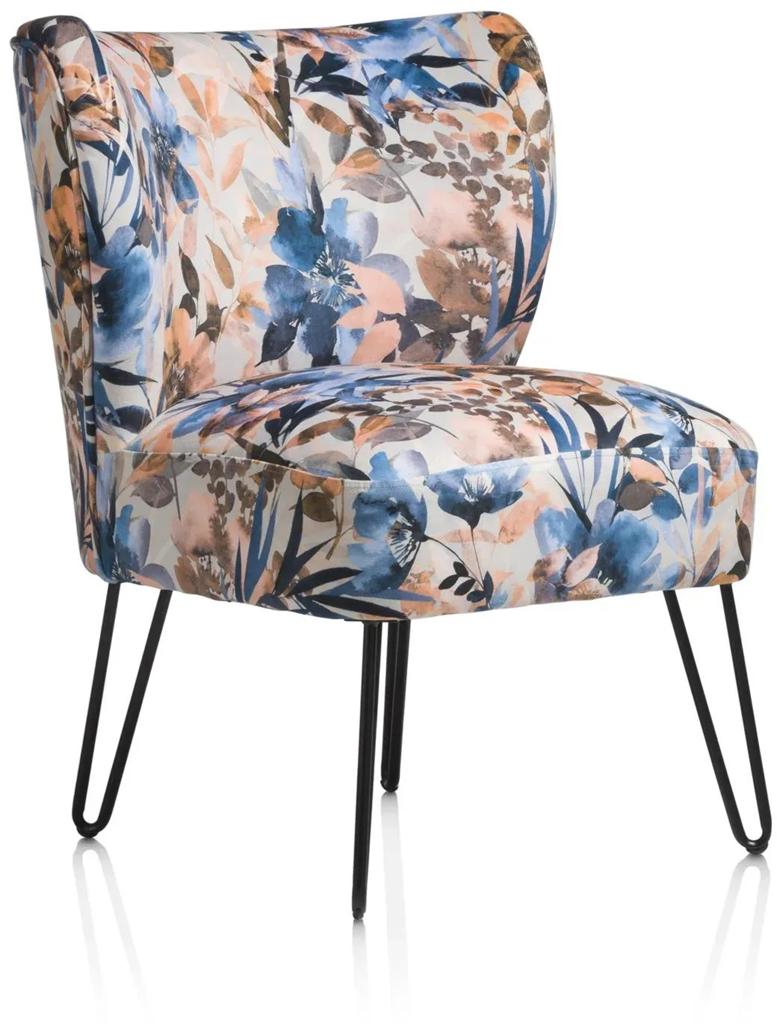 Fauteuil met bloemen, Huis en Inrichting, Fauteuils, Ophalen, Nieuw, 75 tot 100 cm, 50 tot 75 cm