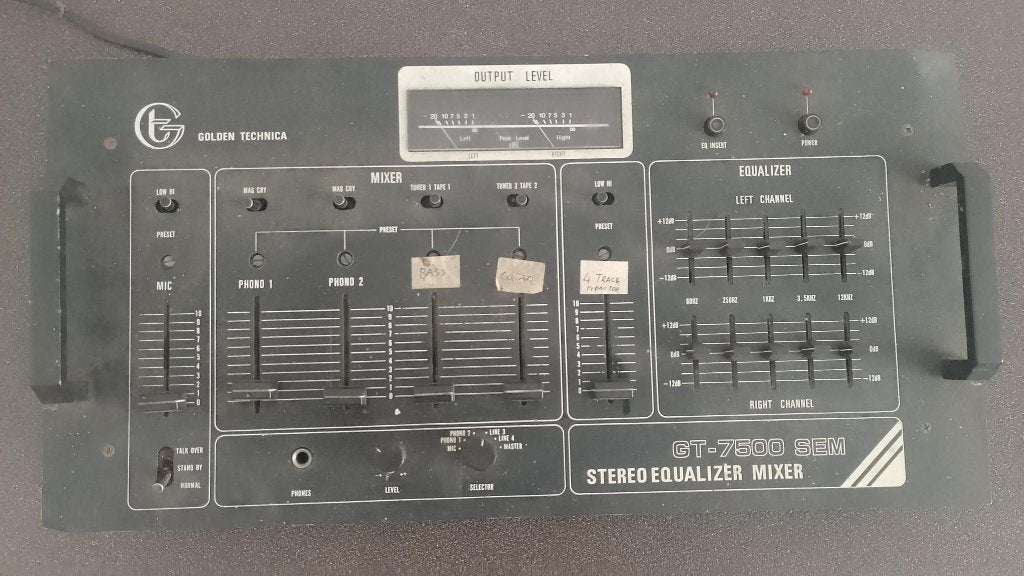 Golden Technica  mixer GT 7500, Muziek en Instrumenten, Mengpanelen, Ophalen of Verzenden, Gebruikt, Minder dan 5 kanalen, Microfooningang