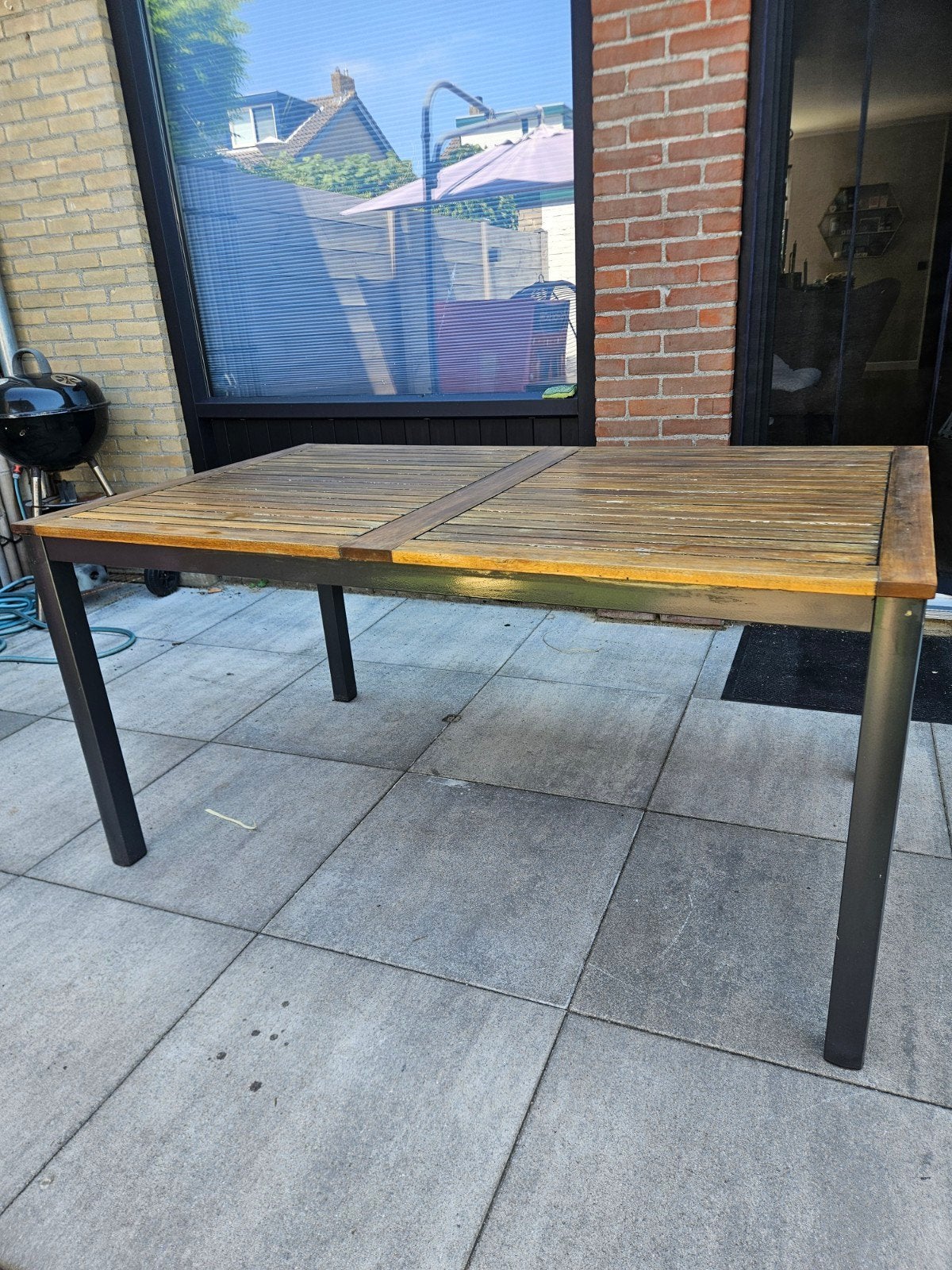 Jutlandia tuintafel, buitentafel 150x90x74, Ophalen, Gebruikt, Rechthoekig, Hout