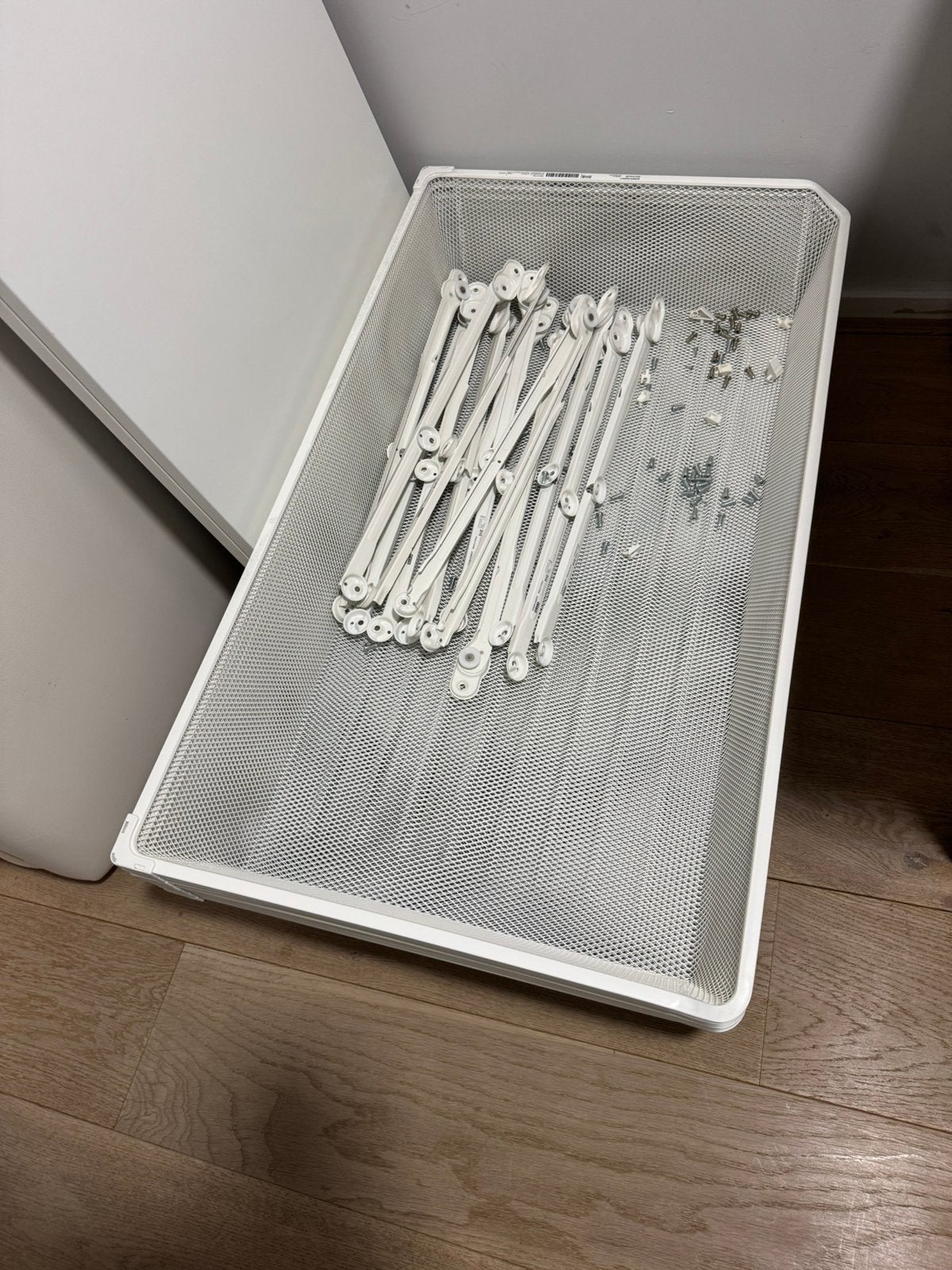 IKEA Komplement fijndraadmand 100x58 wit - 7 stuks, Ophalen, 50 tot 100 cm, Zo goed als nieuw, Minder dan 100 cm