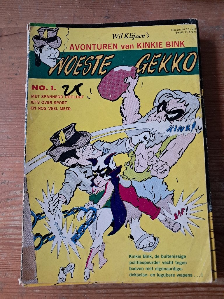 De Avonturen van Kinkie Bink nr. 1: Woeste Gekko (1967), Boeken, Europa, Ophalen, Gelezen, Eén comic