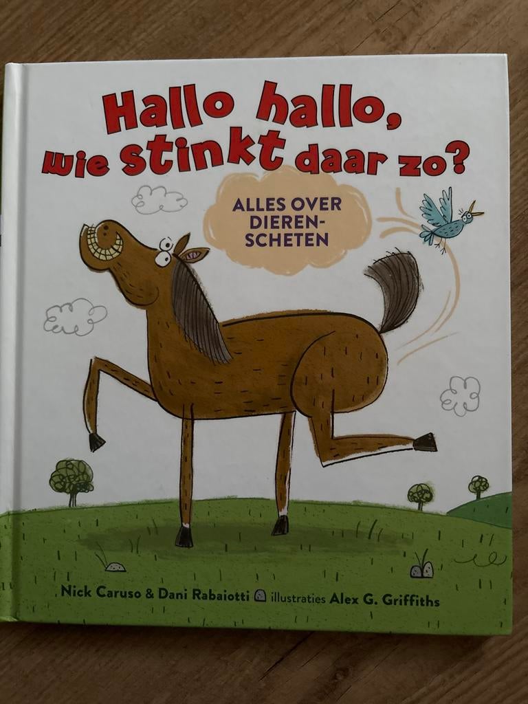 Hallo hallo, wie stinkt daar zo? - Alles over dierenscheten, Ophalen of Verzenden, Zo goed als nieuw, 3 tot 4 jaar