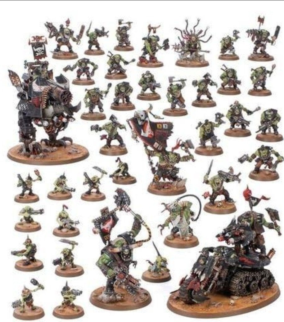 40K armageddon orcs evt ruilen voor space marine helft, Figuurtje(s), Ophalen of Verzenden, Geverfd, Warhammer 40000