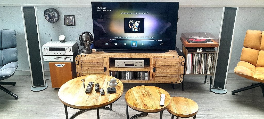 Final 300i luidsprekers + Rel Strata5 subwoofer met AB--LEES, Gebruikt, Subwoofer, Ophalen, Overige merken