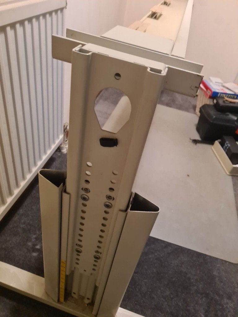 Prachtig oersterk bureau, Huis en Inrichting, Bureaus, Ophalen, In hoogte verstelbaar, Gebruikt, Overige typen