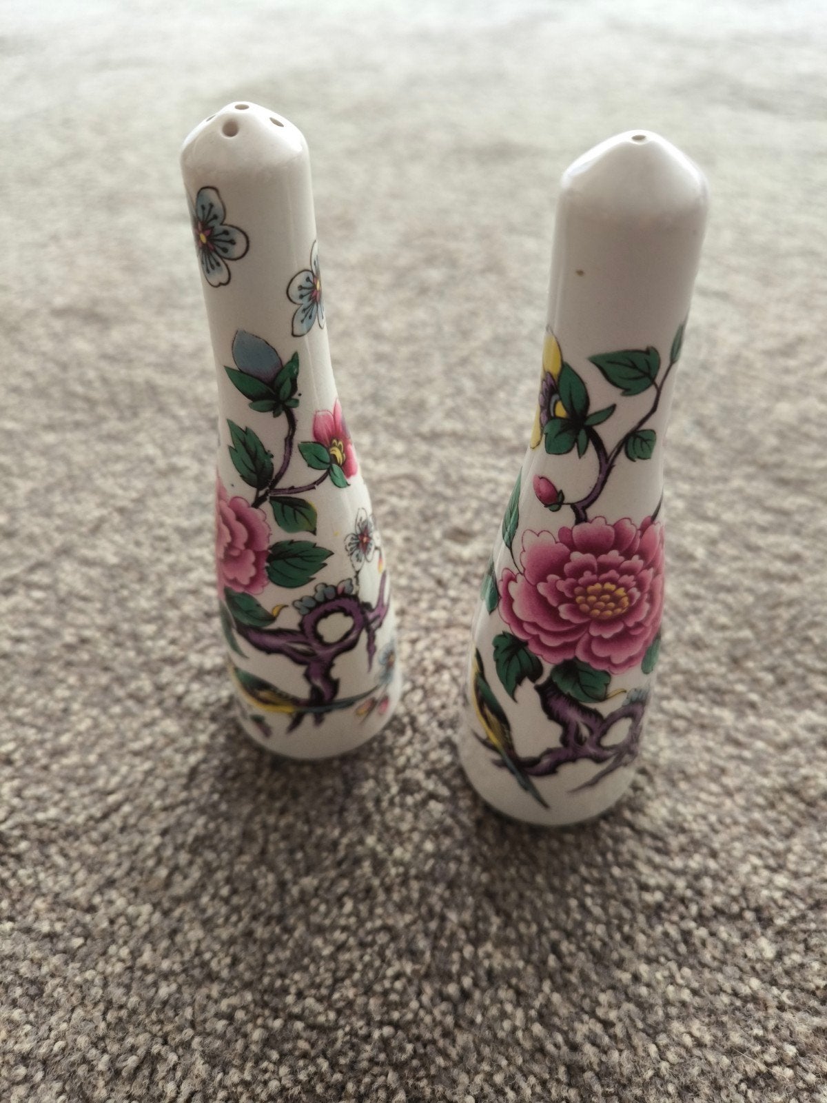 Vintage James Kent Old Foley Chinese Rose peper- en zoutstel, Antiek en Kunst, Ophalen of Verzenden