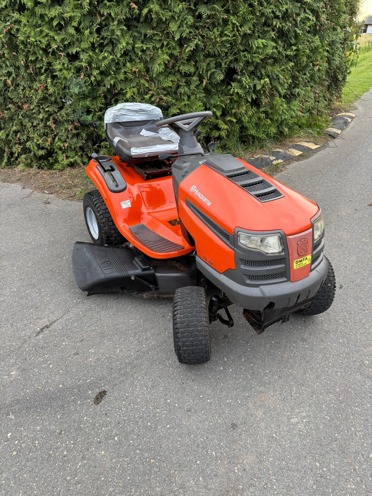 Husqvarna TS 38 Zitmaaier, Ophalen, Gebruikt, Opvangzak
