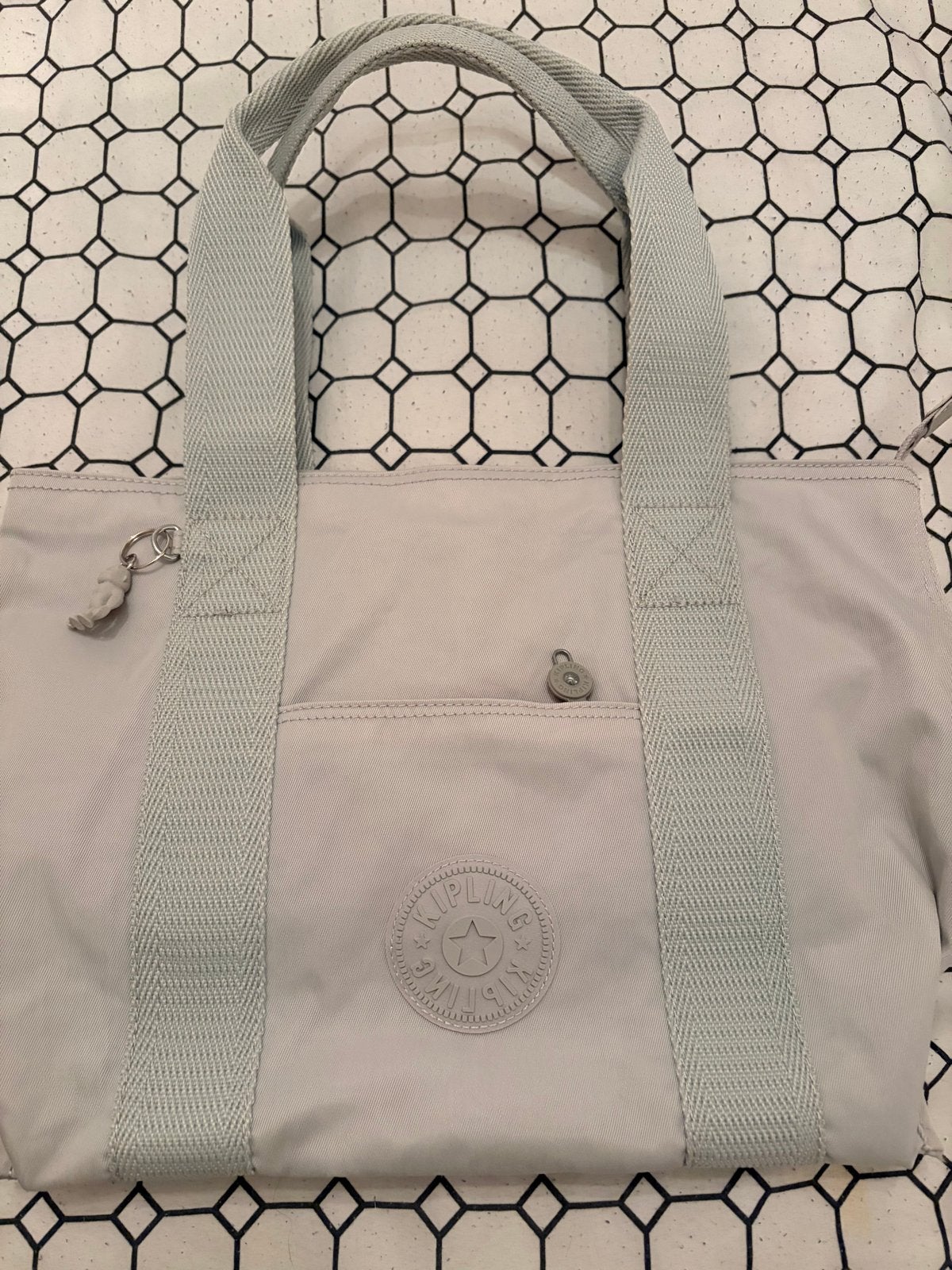 Kipling Shopper - Lichtgrijs, Ophalen of Verzenden, Gebruikt, Grijs, Shopper