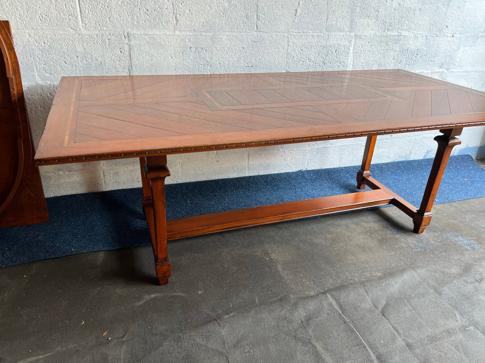 Kersenhouten Jugendstil Eetkamertafel met Inlegwerk, Ophalen of Verzenden