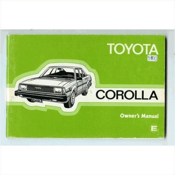 Toyota Corolla Instructieboekje 1981 #3 Engels, Ophalen of Verzenden