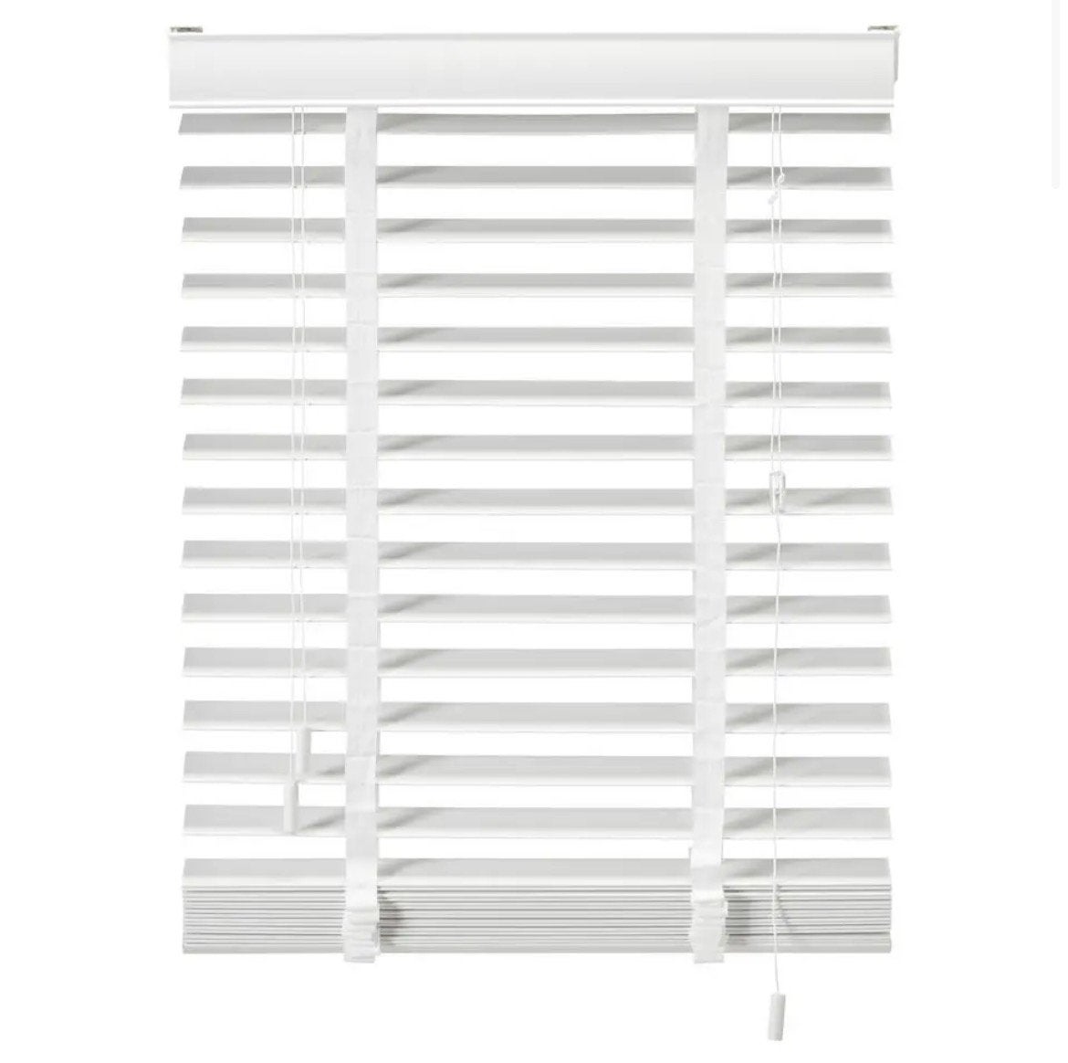Houtlook kunstof Jaloezie Ravi Wit 50mm 180x175 cm, Ophalen, Zo goed als nieuw, Wit