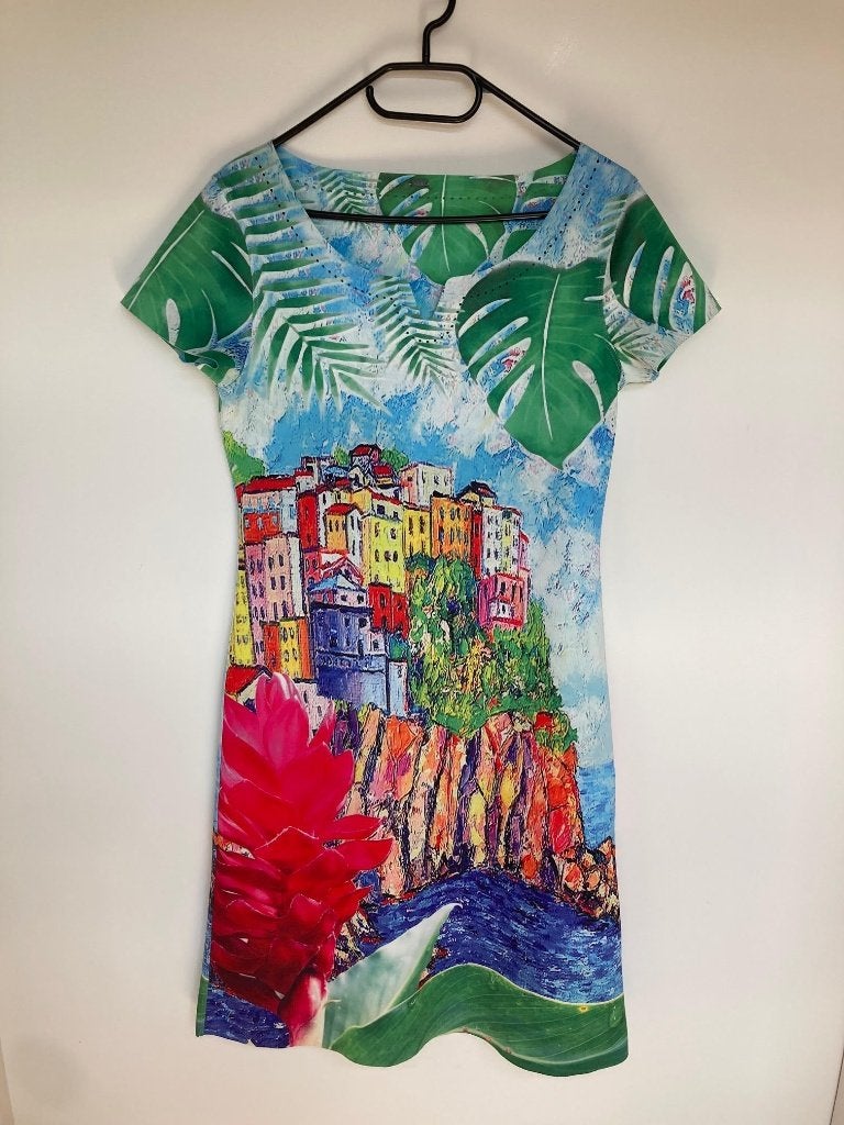 Lizzy & Coco reversible jurk travelstof maat S kleurrijk, Kleding | Dames, Lizzy & Coco B.V., Overige kleuren, Ophalen of Verzenden