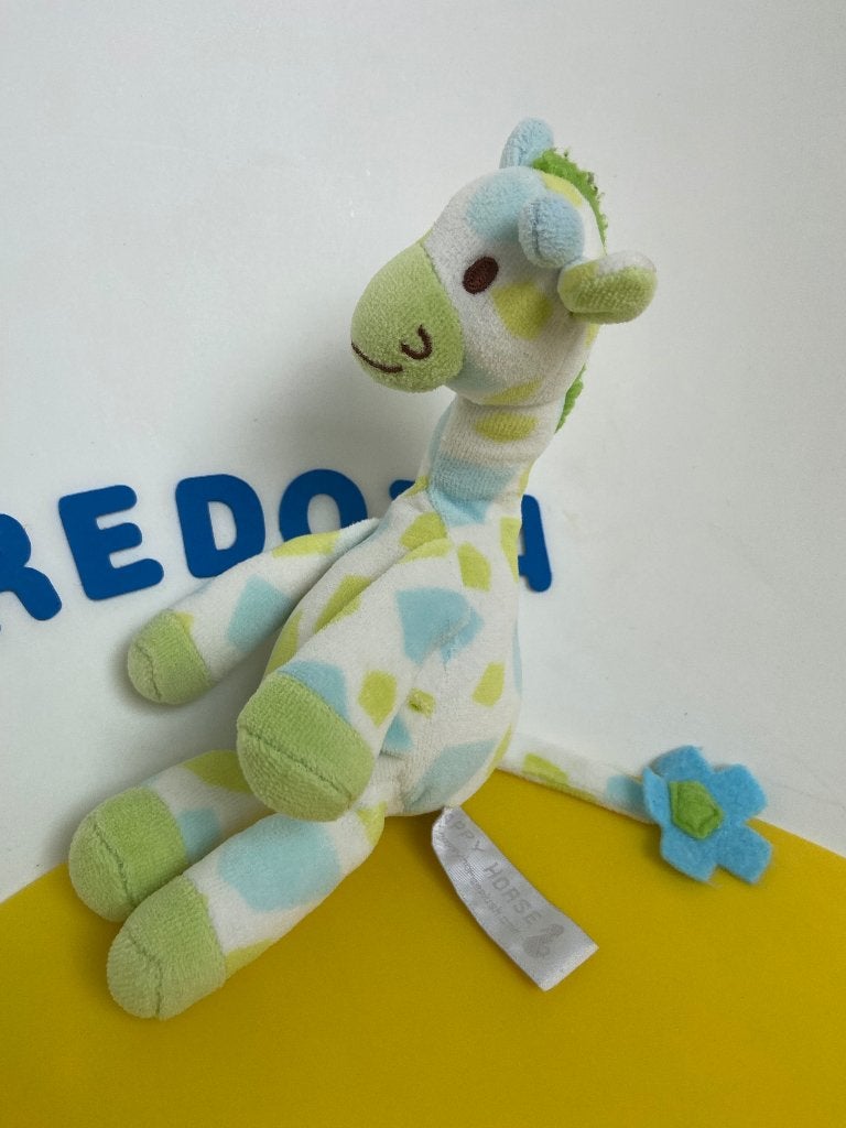 K4927 happy horse giraf giraffe goffy blauw groen, Kinderen en Baby's, Ophalen of Verzenden, Zo goed als nieuw, Overige typen