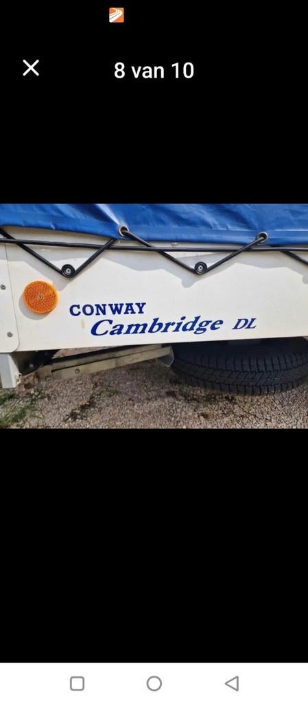 Conway Cambridge DL Vouwwagen - Comfortabel Kamperen, Caravans en Kamperen, Ophalen of Verzenden, Blauw, Tot en met 4, Overige merken