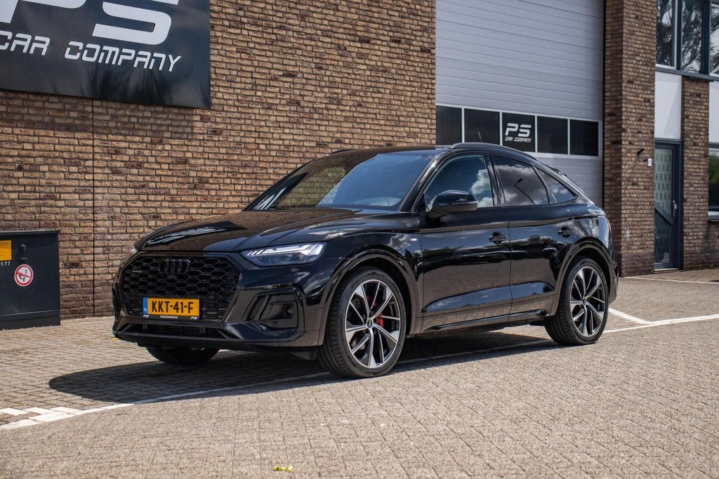 Audi Q5 55 TFSI e S-Line Competition, BTW, Pano, Luchtvering, Auto's, Audi, Automaat, Gebruikt, Leder en Stof, Zwart