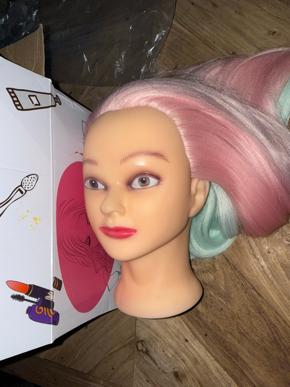 Equivera Oefenhoofd (Echt Haar / Human Hair) Complete set!, Ophalen of Verzenden, Zo goed als nieuw, Pruik of Haarverlenging