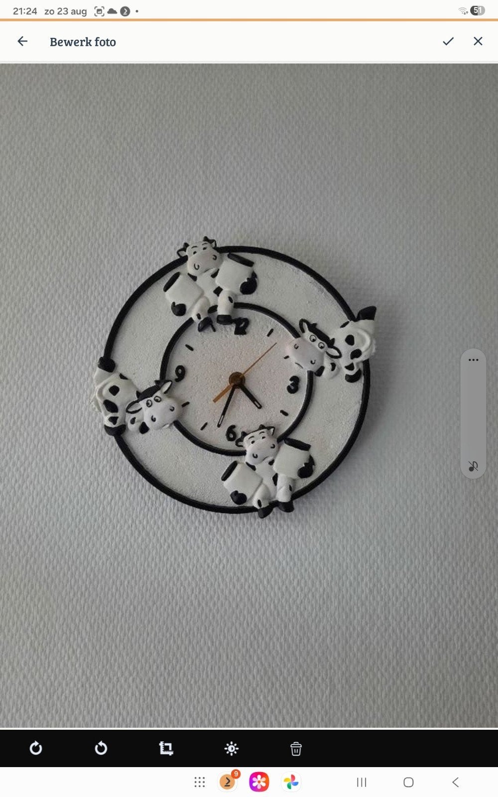 Wandklok, Verzenden, Gebruikt, Analoog, Wandklok