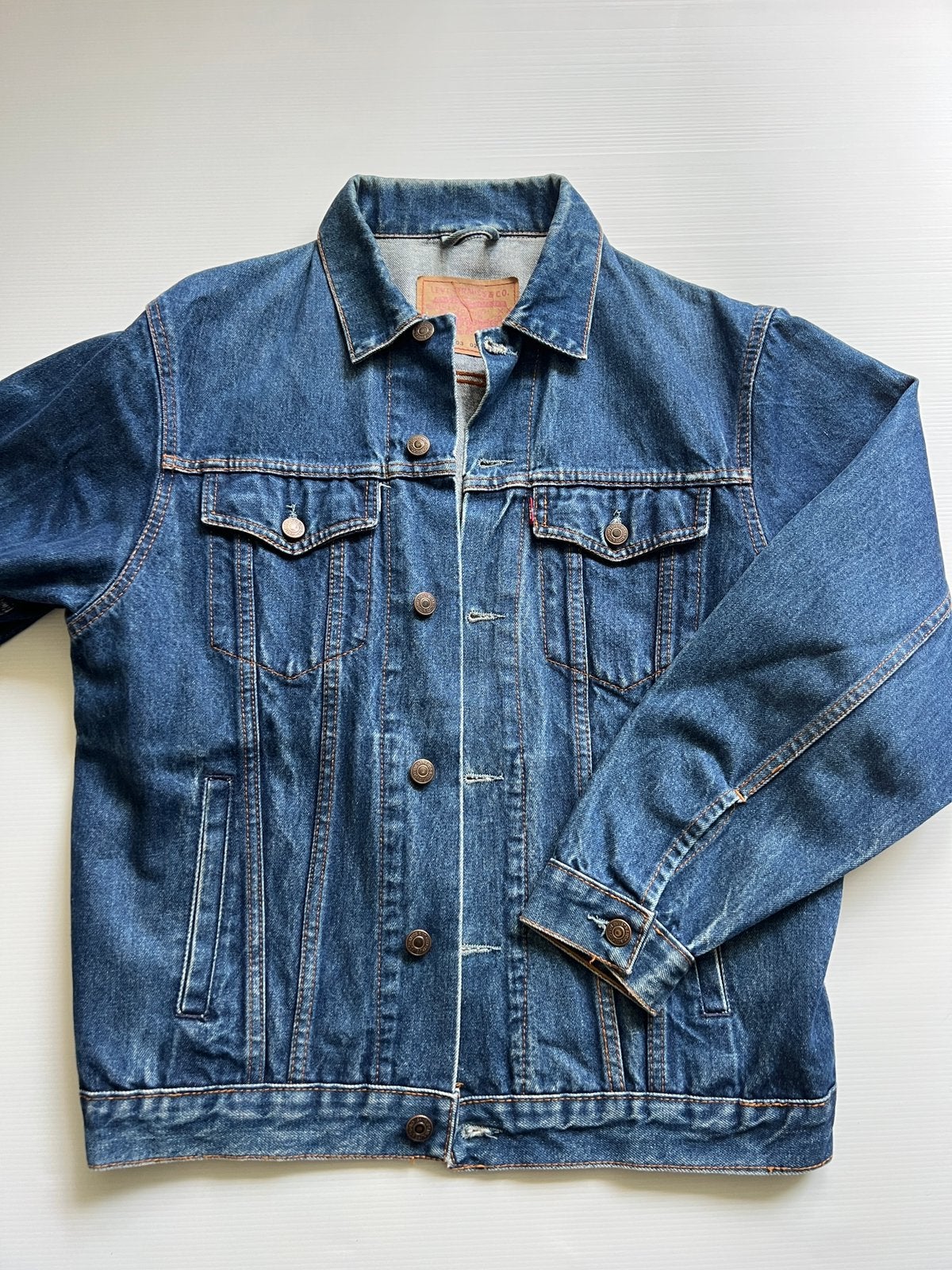 Levi’s spijkerjas maat s heren, Ophalen of Verzenden, Zo goed als nieuw, Maat 46 (S) of kleiner, Blauw