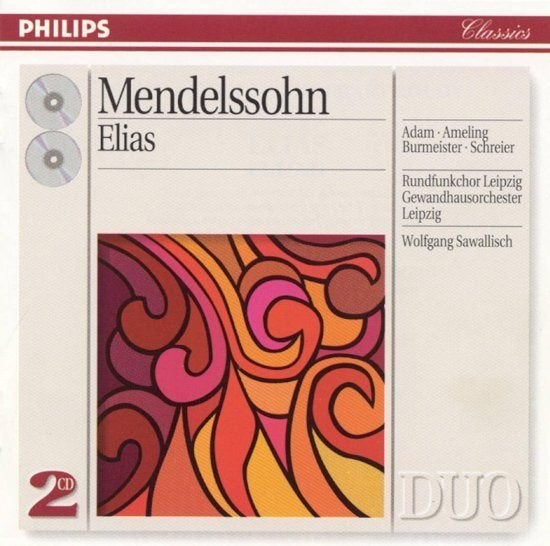 MENDELSSOHN Elias 2 - CD SAWALLISCH SCHREIER PHILIPS DUO, Ophalen of Verzenden, Romantiek, Gebruikt, Overige typen