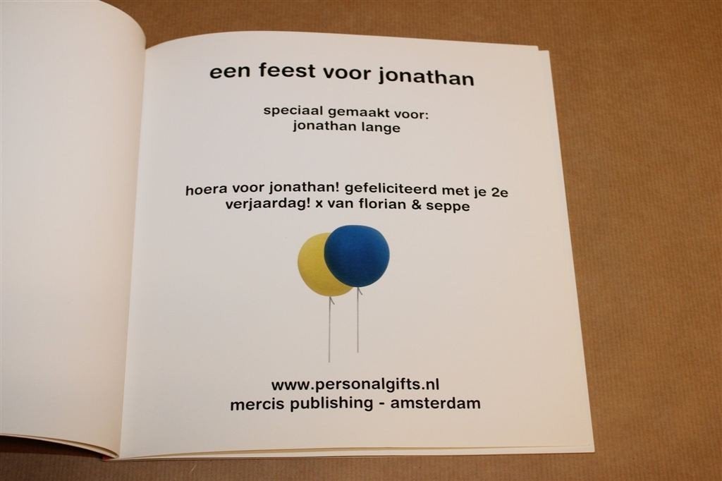 Een Feest voor Jonathan — Gepersonaliseerd Nijntje-Boek, Ophalen of Verzenden, Gelezen