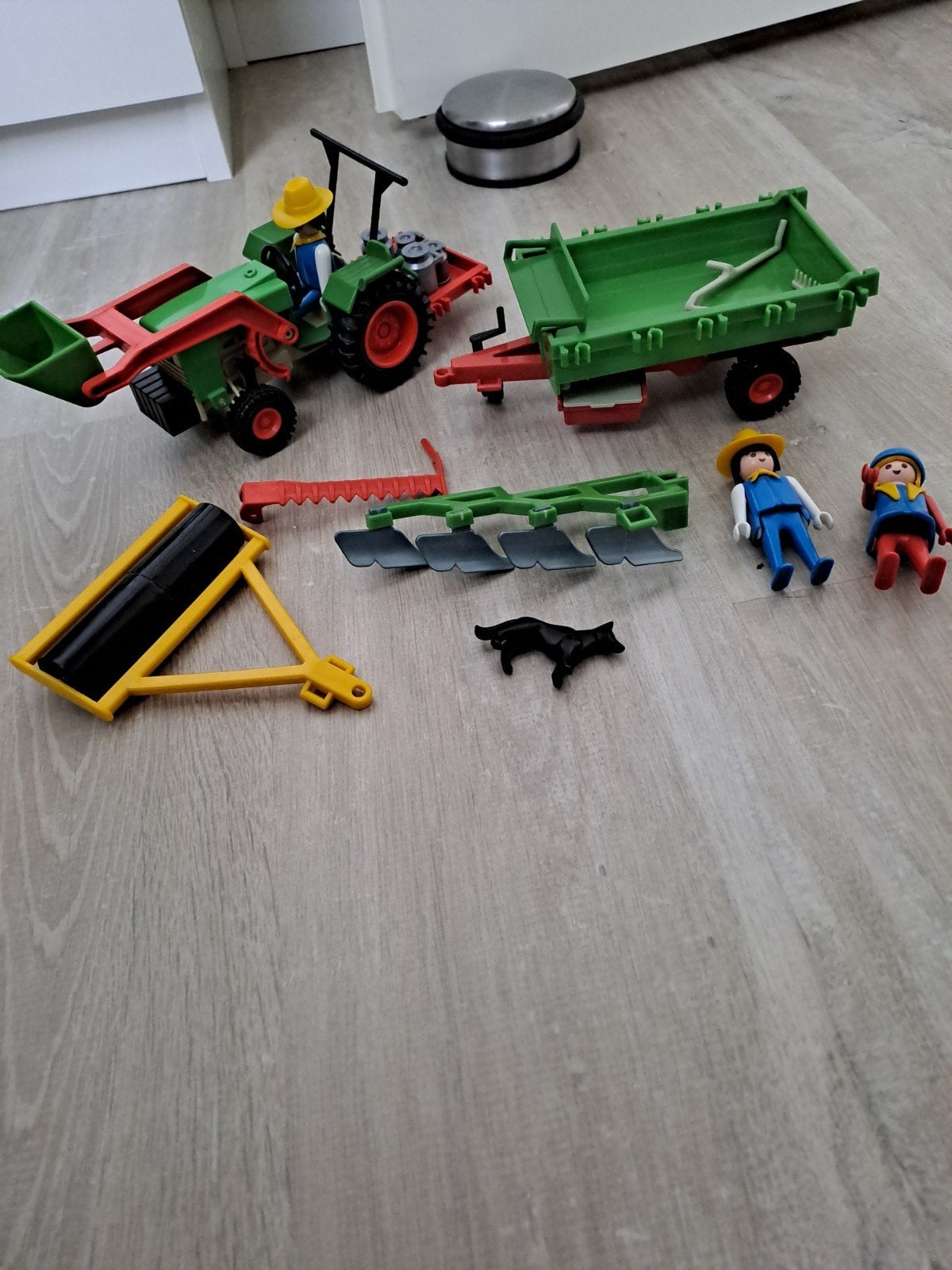 Playmobil Tractor 3500 + Aanhanger 3501, Ophalen of Verzenden, Gebruikt