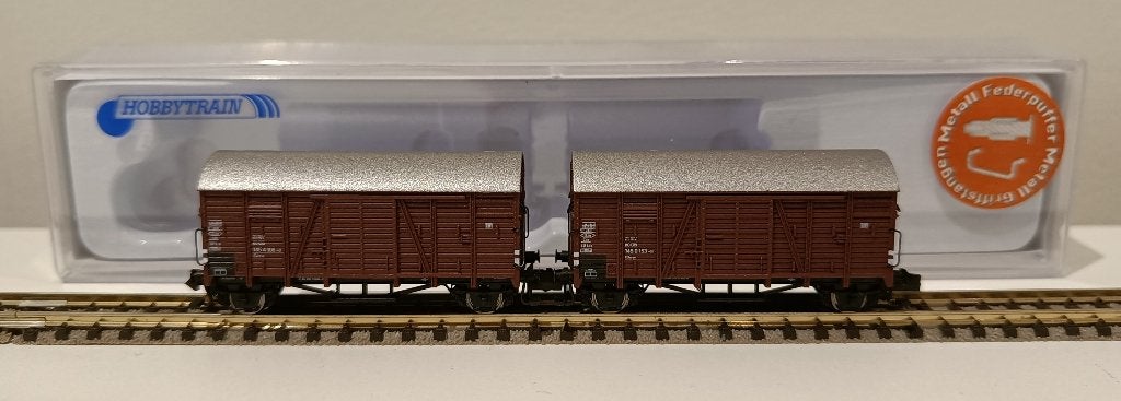 Hobbytrain 24903 (2x goederenwagon), Hobby en Vrije tijd, Modeltreinen | N-Spoor, Overige merken, Gelijkstroom, Wagon, Ophalen of Verzenden