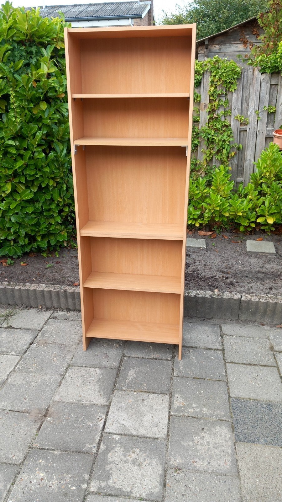 2x houten boekenkast met 4 planken, Huis en Inrichting, Ophalen