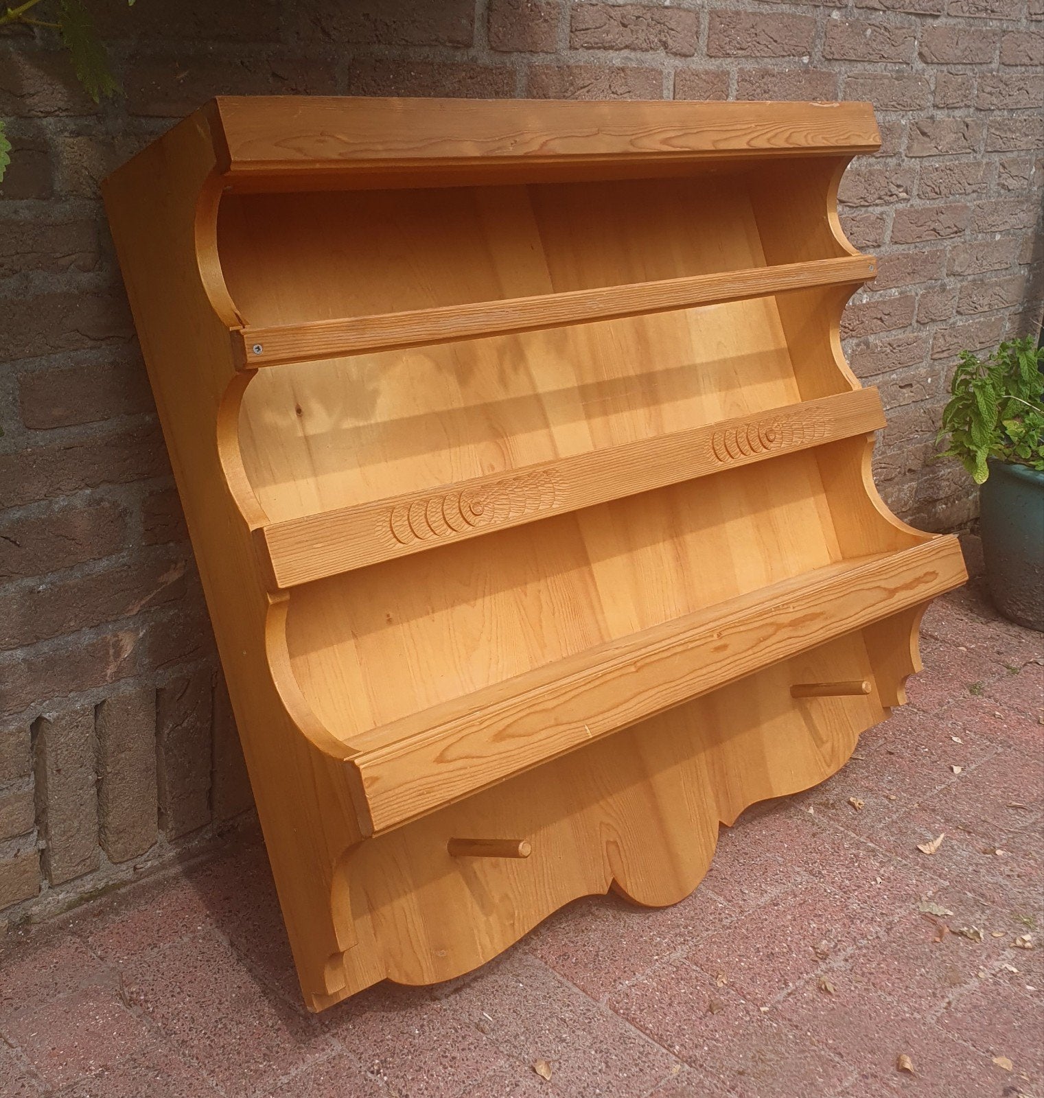Bordenrek wandrek keukenrek grenen, Ophalen, Gebruikt, 50 tot 100 cm, Minder dan 25 cm