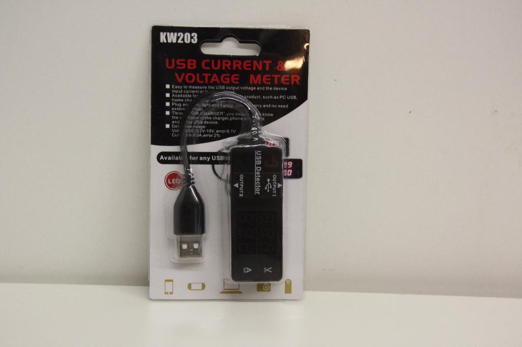 KW203 USB-tester. LED Digitale voltmeter met dubbel display, Ophalen of Verzenden, Nieuw