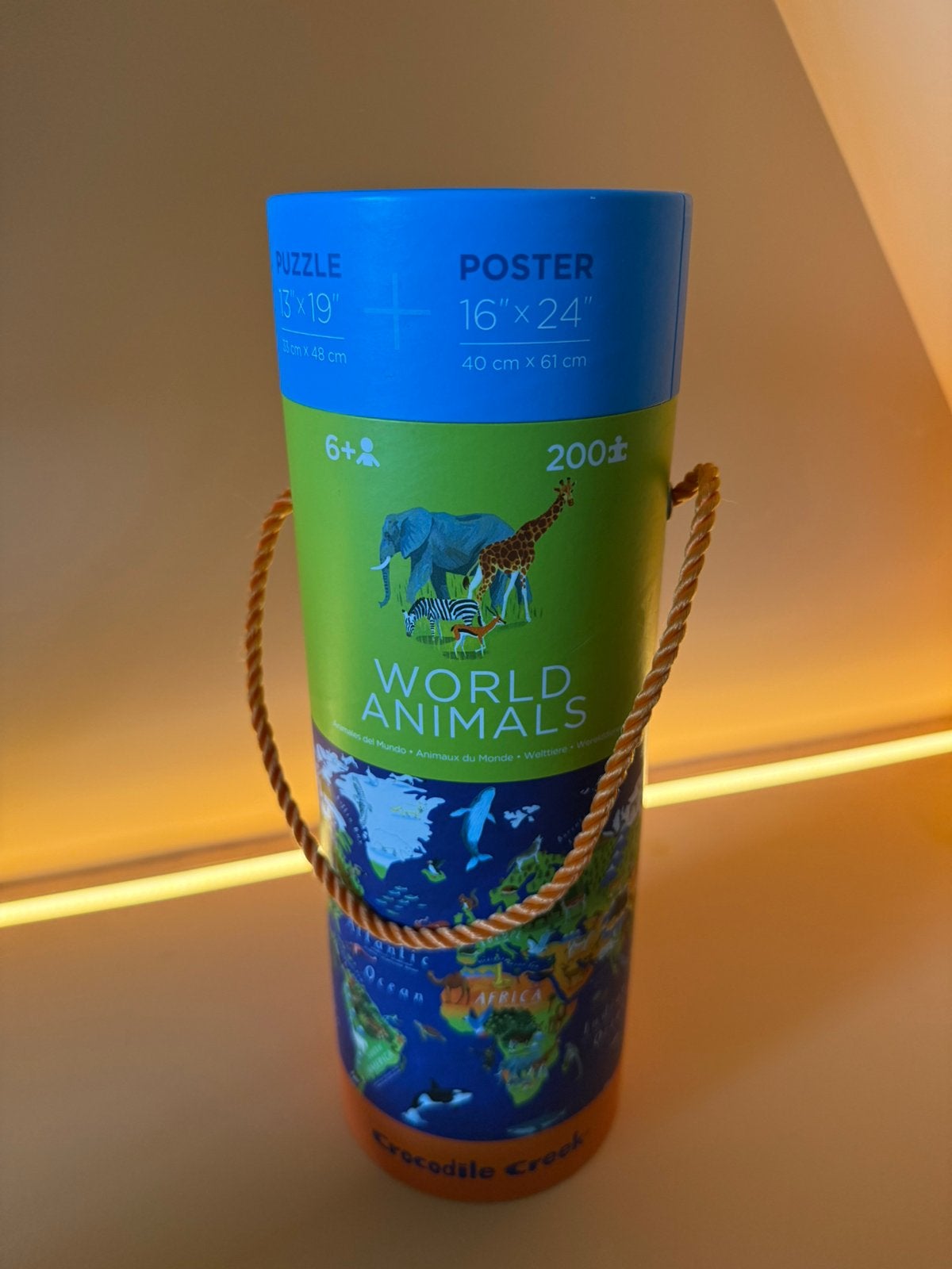 Puzzel world animals, Ophalen of Verzenden, Meer dan 50 stukjes, Zo goed als nieuw
