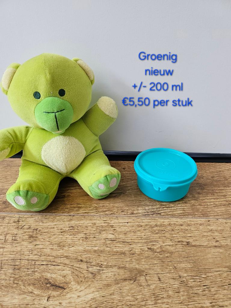 Tupperware nieuwe groenige ruimtekommen- 200 ml, Ophalen of Verzenden, Nieuw, Groen, Bak of Kom