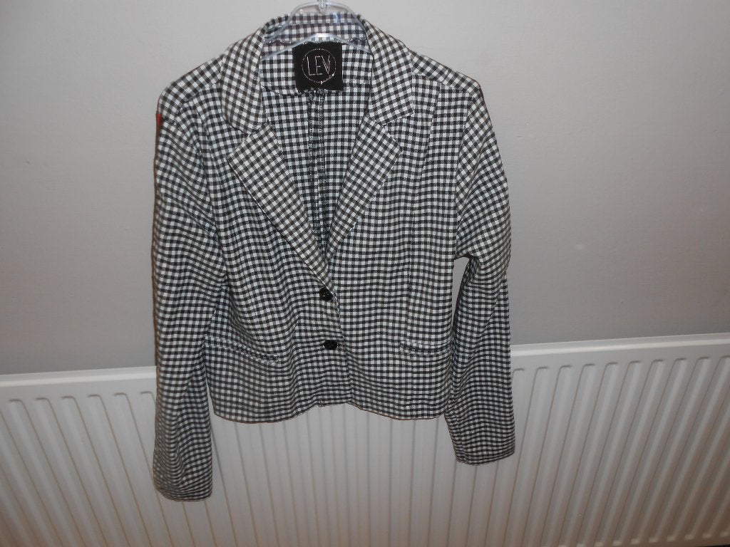 Mooie zwart/witte blazer maat S Levv, Zwart, Levv, Ophalen of Verzenden, Zo goed als nieuw