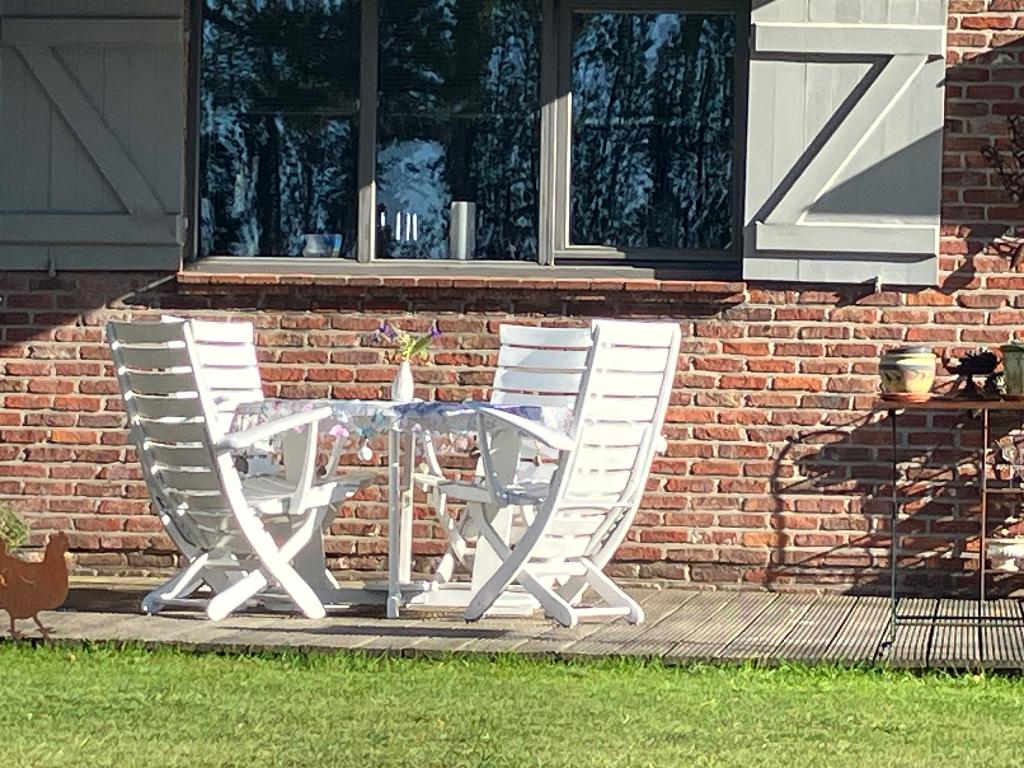Triconfort riviera design tuinset - jaren 70, Ophalen, 4 zitplaatsen, Gebruikt, Tuinset