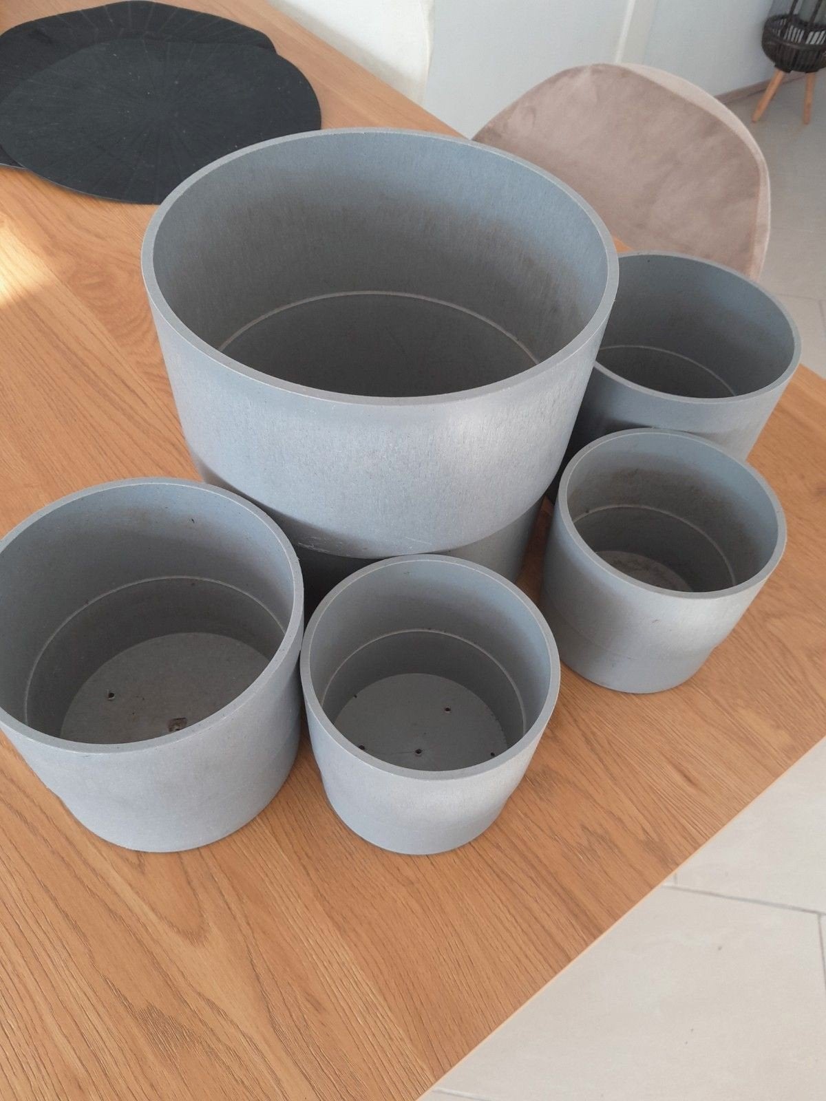 Grote bloempot, Ophalen, Kunststof, 40 cm of meer, Rond