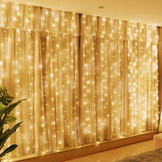 Sfeervol Lichtgordijn op Batterijen - Warm Wit LED, Ophalen of Verzenden, Zo goed als nieuw