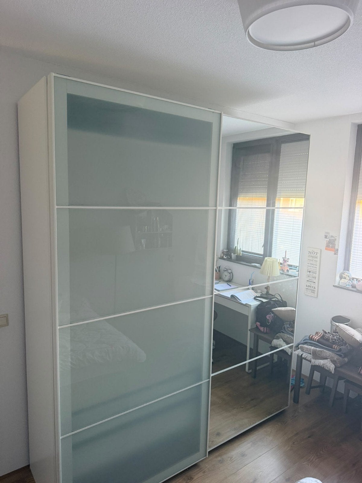 IKEA PAX Kledingkast met Schuifdeuren en Spiegels., Ophalen, Gebruikt, 200 cm of meer, 150 tot 200 cm
