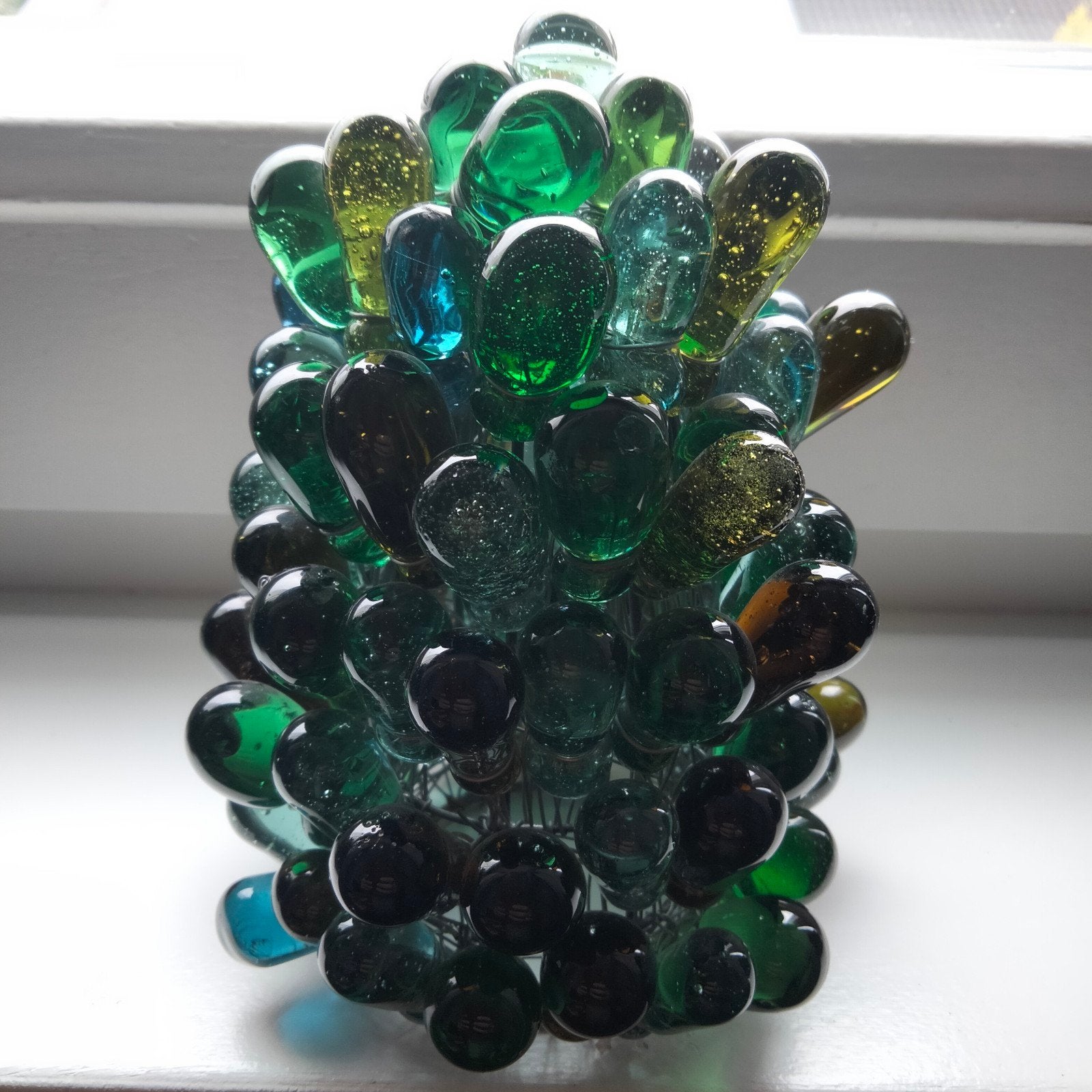 Grappe lampenkapje glas druppels, Antiek en Kunst, Antiek | Glas en Kristal, Ophalen of Verzenden