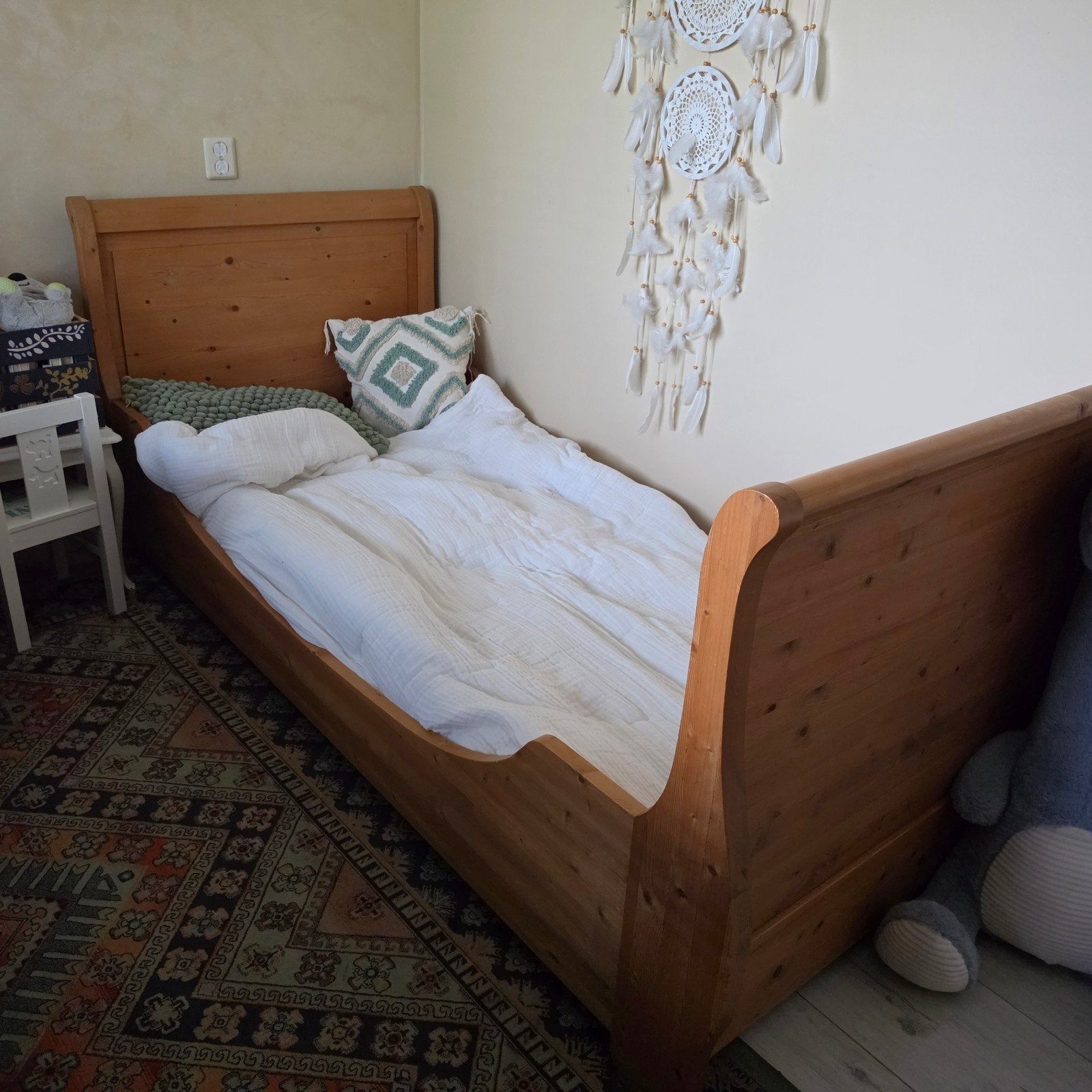 Brocant Montessori vloerbed 200x90 cm + (Opt.) Nieuw matras, Ophalen, Gebruikt, 90 cm, Eenpersoons