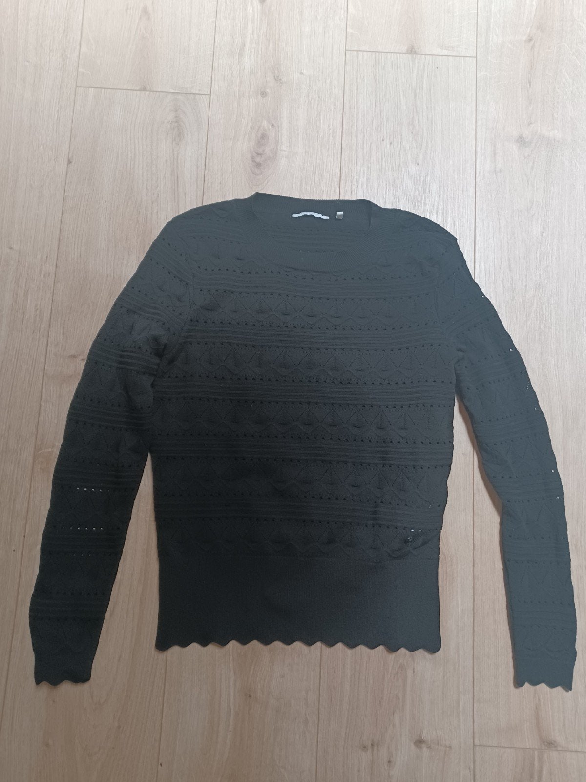 Melting Stockholm Ajour Trui - Maat L, Kleding | Dames, Truien en Vesten, Zwart, Maat 42/44 (L), Ophalen of Verzenden, Zo goed als nieuw