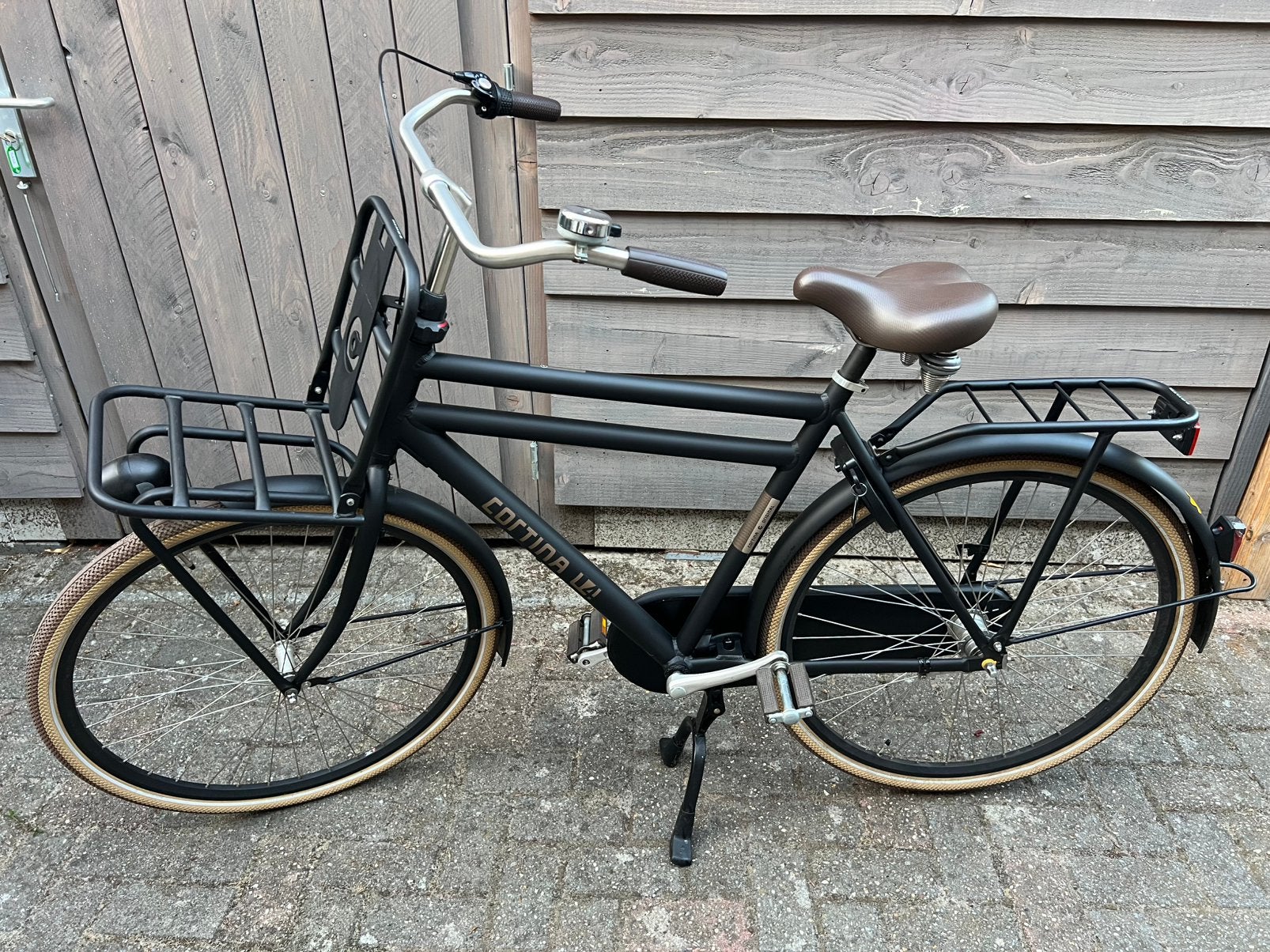 Cortina U4 zwart mat H56 tienerfiets, Terugtraprem, Versnellingen, Zo goed als nieuw, 53 tot 57 cm